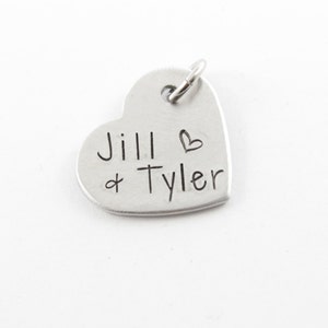 Hand Stamped, personalized Garter Charm / bouquet charm / add on charm - Great for Prom, Weddings, Formal #SIL