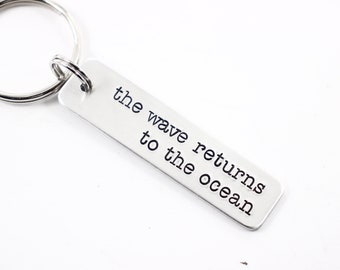 Custom, YOUR CHOICE of text - Hand Stamped Keychain - personalized keychain - custom keychain - hand stamped keychain-date keychain