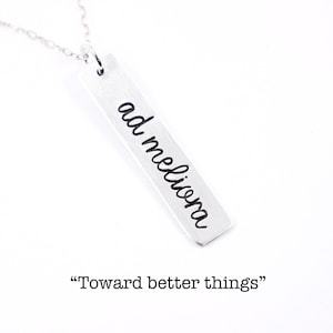 Ad meliora (Towards better things) - Sterling silver charm/necklace - Latin Language