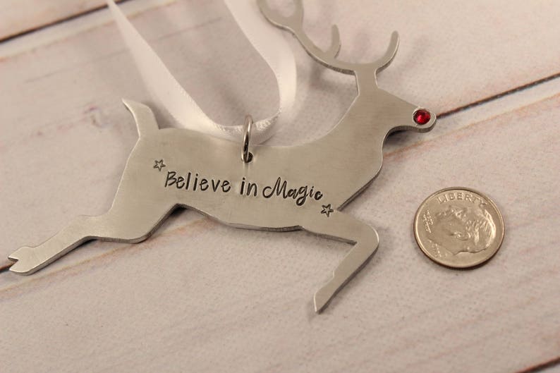 Believe in Magic Christmas Reindeer Ornament