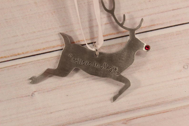 Believe in Magic Christmas Reindeer Ornament