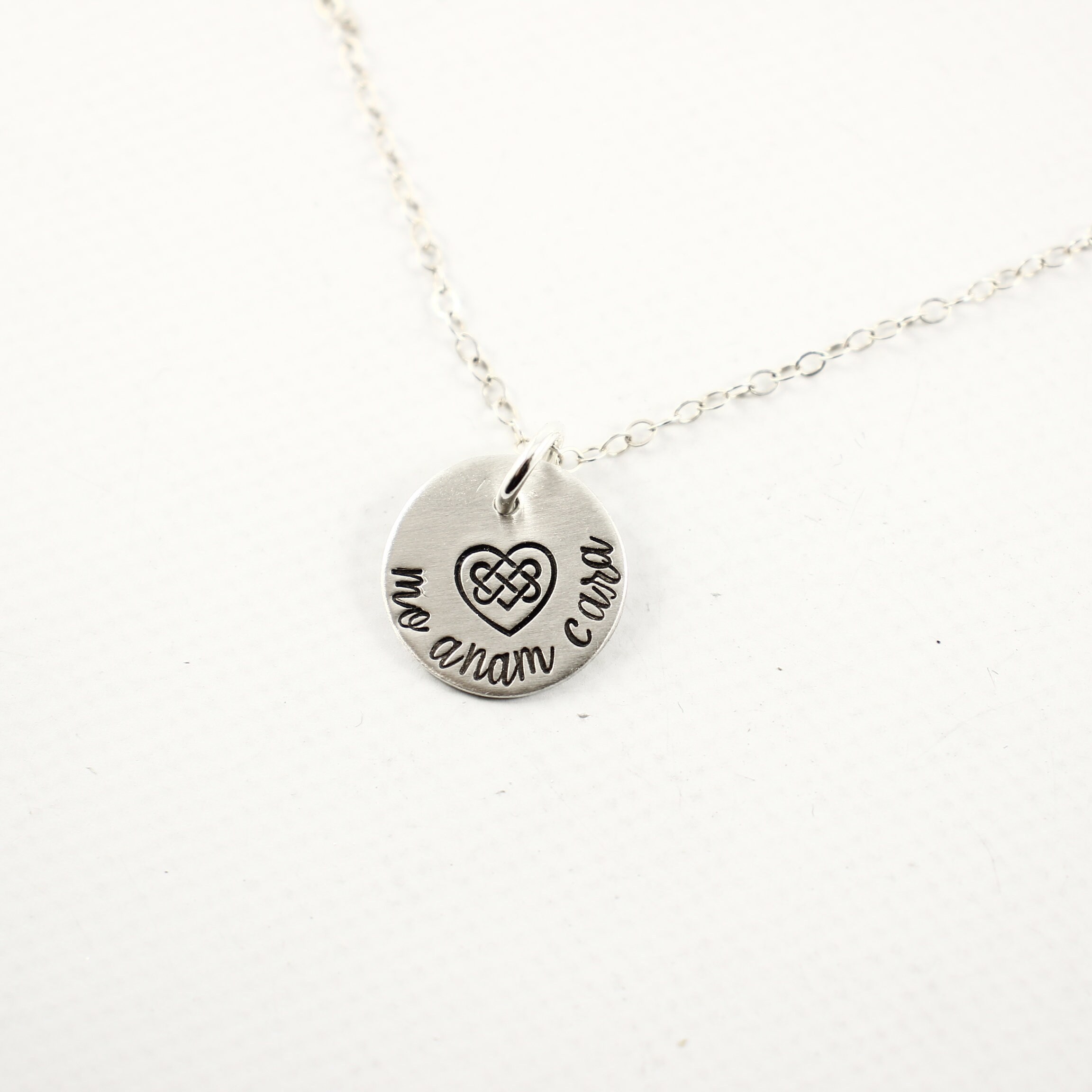 Mo Anam Cara - Irish / Gaelic Hand Stamped Sterling Silver necklace