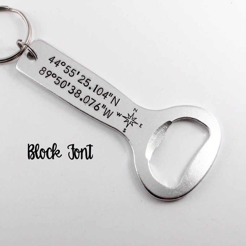 Personalized Bottle Opener Keychain your choice of text Etsy