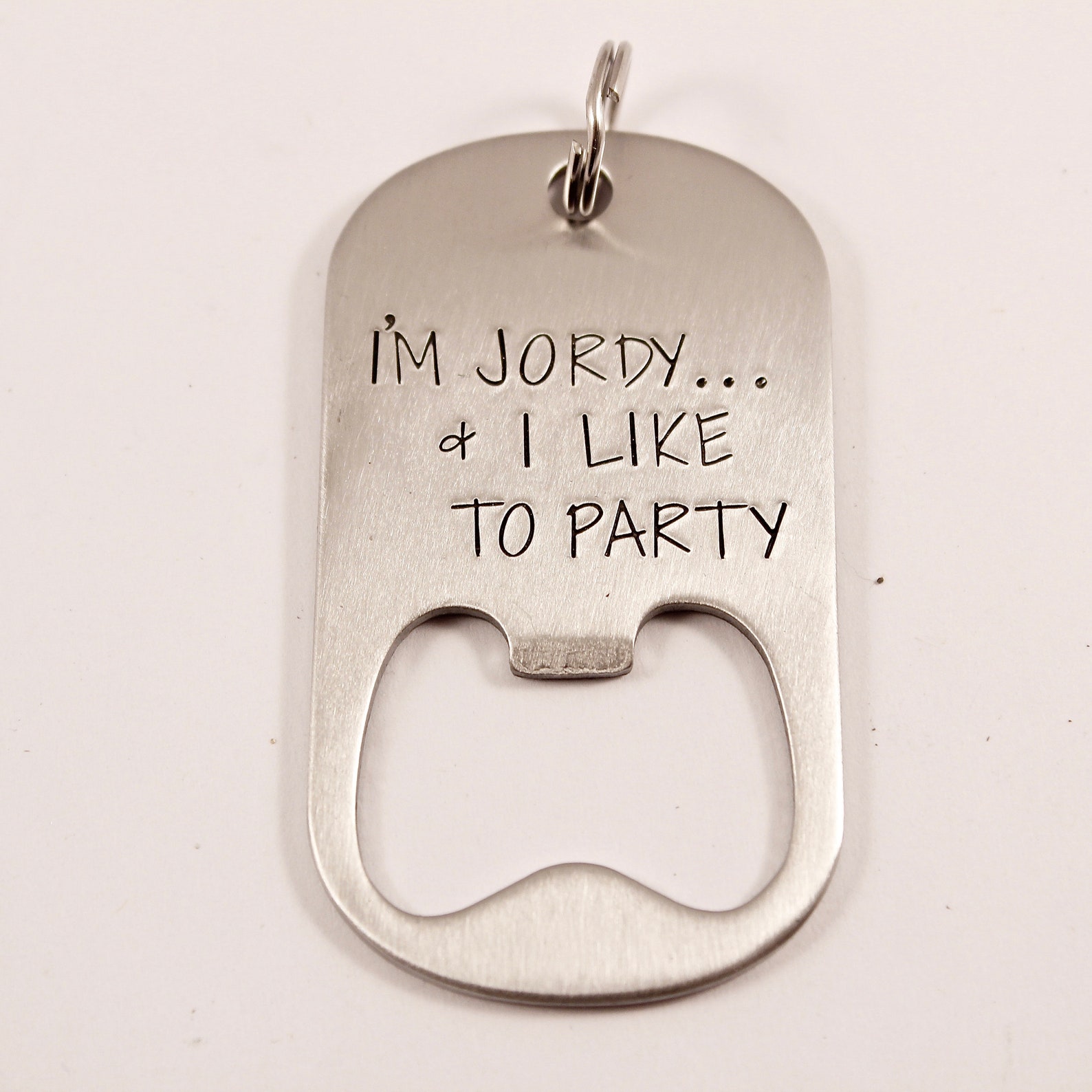 Bottle Opener Dog Tag I Like to Party stainless steel Etsy