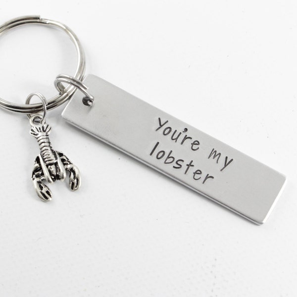 You're my Lobster - hand stamped keychain