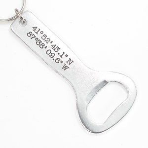GPS location bottle opener