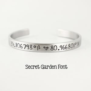 Custom Coordinate Bracelet - GPS Location - Coordinate Jewelry image 9