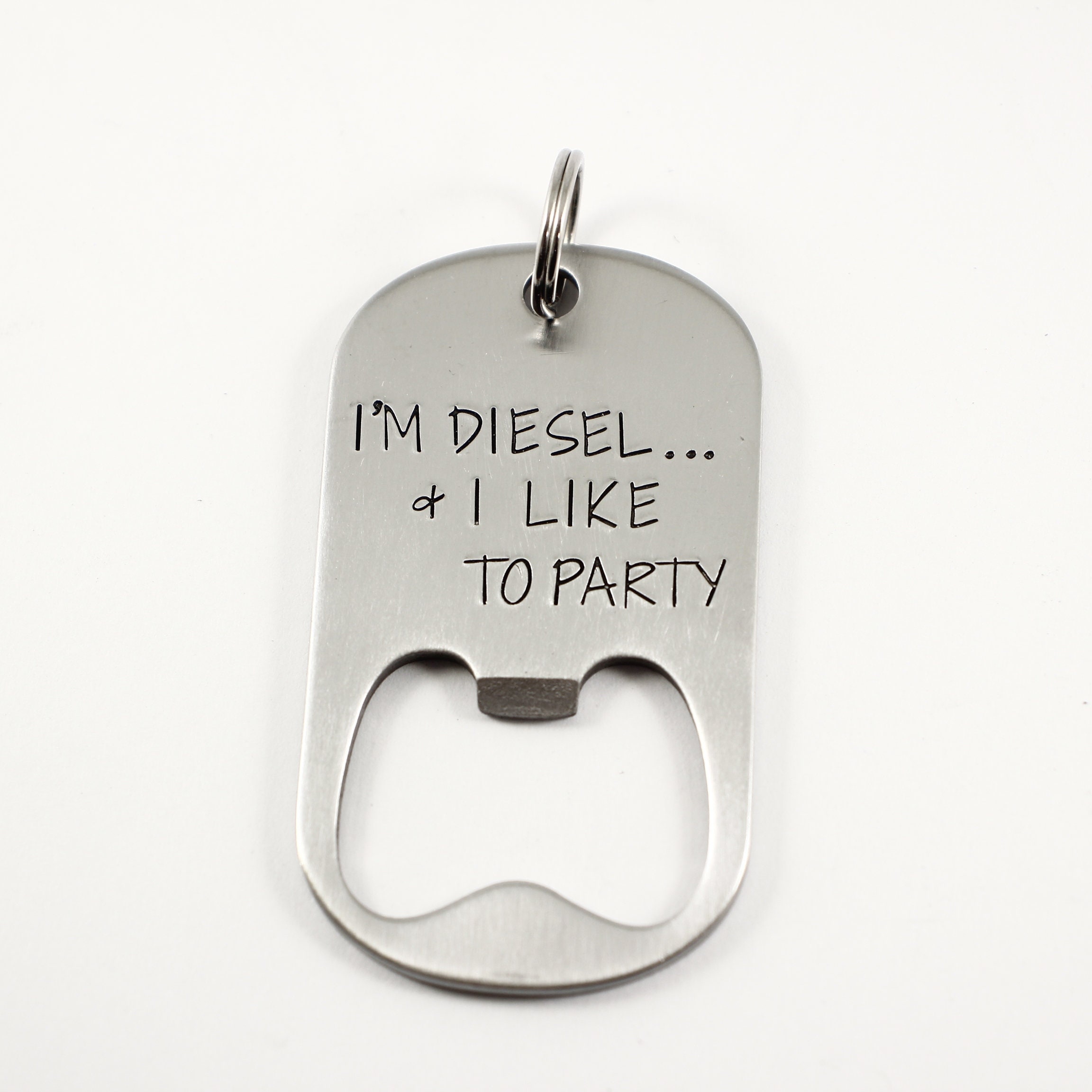 Bottle Opener Dog Tag I Like to Party stainless steel Etsy