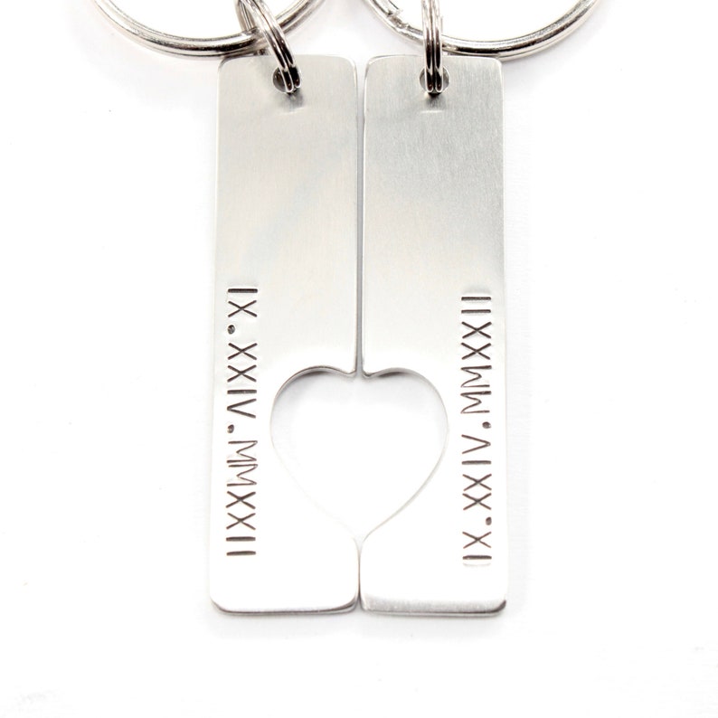 Roman Numeral Matching Couples Keychain Set - Etsy