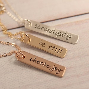 Add On / Extra - Personalized Name Bar Charm, Rectangle Charm - Sterling