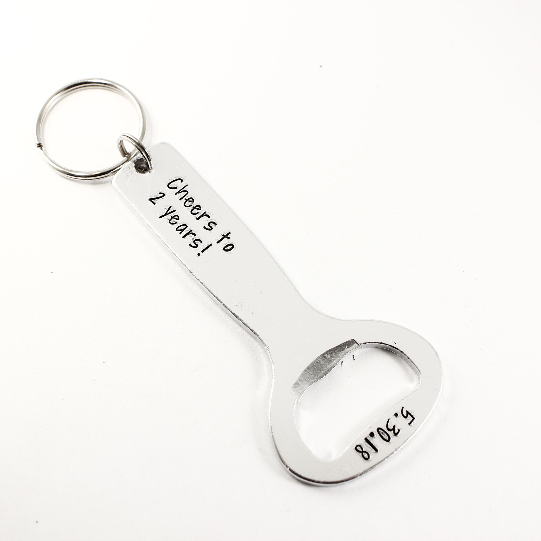 Personalized Bottle Opener Keychain Your Choice of Text Etsy