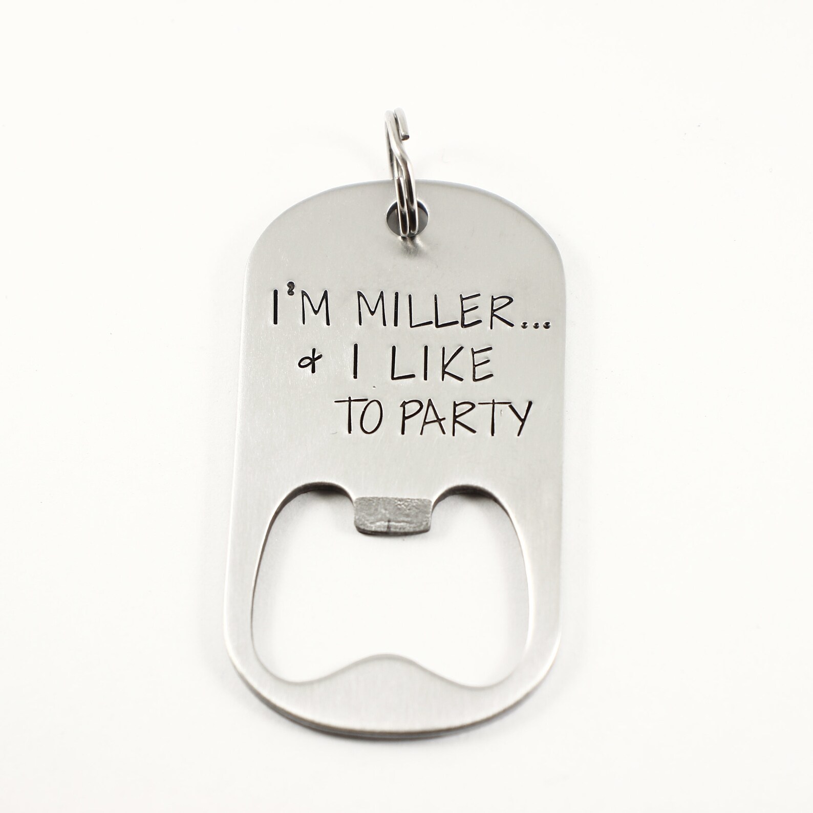 Bottle Opener Dog Tag I Like to Party stainless steel Etsy