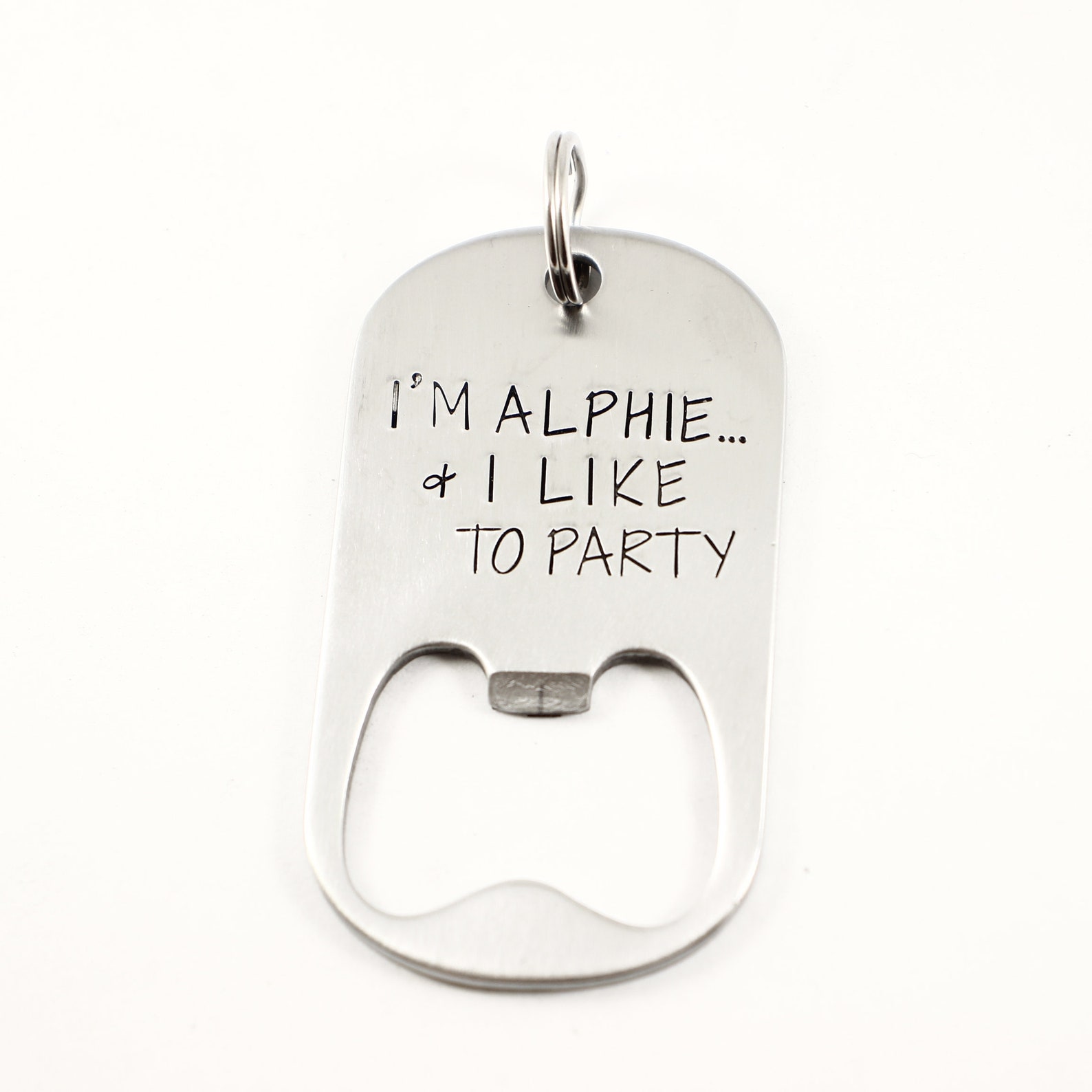 Bottle Opener Dog Tag I Like to Party stainless steel Etsy