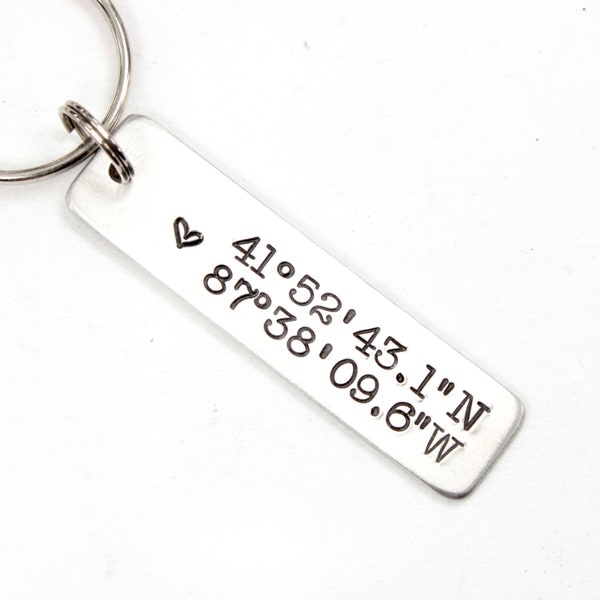 Coordinate Keychain Etsy