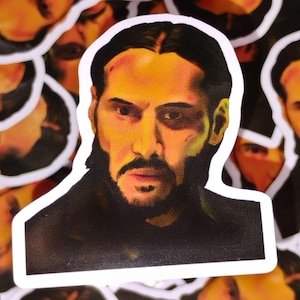 John Wick Vinyl Sticker | Baba Yaga Sticker | Keanu Reeves Fanart | Vinyl Art Sticker