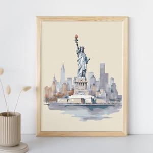 Statue of Liberty Cross Stitch Pattern: NYC DIY home decor tutorial (Digital PDF file)