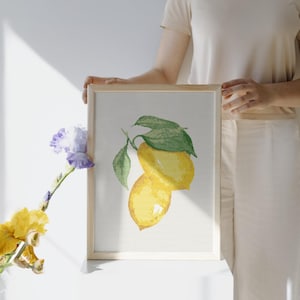 Lemon Cross Stitch Pattern: Simple DIY home decor tutorial (Digital PDF file)