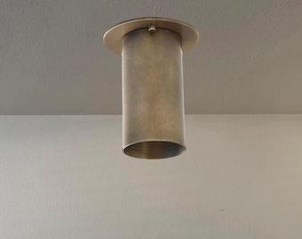 Spot de plafond en laiton : éclairage cylindrique moderne, intensité variable, certifié UL