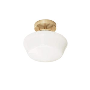 Cream Schoolhouse Recessed Ceiling Light: Mid-Century Modern Lighting