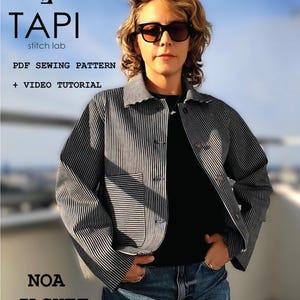 Noa Jacket PDF Sewing Pattern | Boxy Utility Shacket (Digital Download)