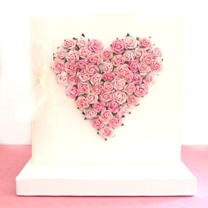 Roses Heart Card. 20 Colours. Mothers Day Card. Romantic Card For Her. Birthday Card. Valentines Day Card for Wife or Girlfriend. Mum Card.