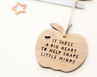 Teacher Thank You Gift. Teacher Apple. Christmas Decoration. Christmas Ornament. Teacher Christmas Gift. Kindergarten Teacher or Carer Gift.
