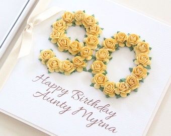 90th Birthday Card. 9 Colours. Personalised Handmade 90th Birthday Card. 90th Birthday Card For Her. Mum Card Grandma Card. 90 Card. 90 Gift