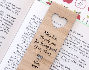 Teacher Bookmark. Personalised Teacher Gift. Teacher Thank You. Kindergarten Daycare Carer Preschool. Teacher Thankyou Teacher Appreciation.
