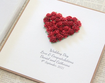 Custom Wedding Card. 4 Colours. Personalised Wedding Card Wedding Keepsake Card. Wishing Well Card. Wedding Gift. Wedding Card from Parents.