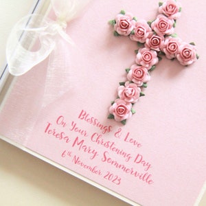 Girl Religious Personalised Card for Christening, Baptism, First Holy Communion, Confirmation for Godchild, Goddaughter, Christening Gift