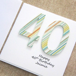 40th Birthday Card for Him. Male Birthday Card. 40th Birthday Gift. 40 Birthday Card for Son, Brother, Friend or Husband. 40 Card. 40th.