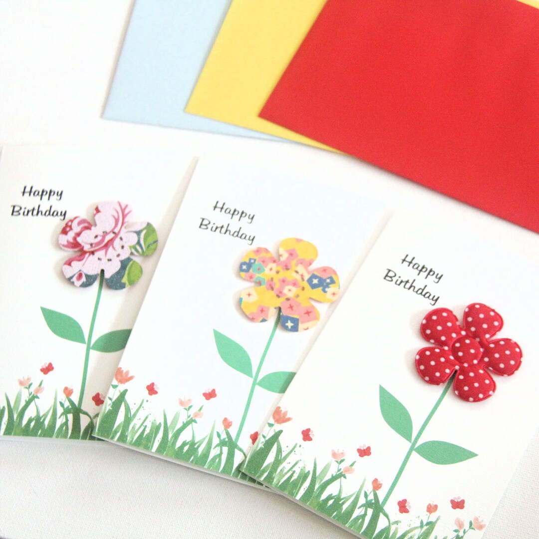 Birthday Card. Add Name Card. Custom Made Card. Floral Etsy Australia