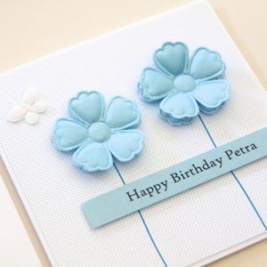 Personalised Birthday Card. Flower Card. Happy Birthday Card for Her. Number Birthday Card. 30th 40th 50th 60th 70th 80th 90th. Mum Card.