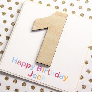 Number Birthday Card. Personalised Birthday Card. Boy Birthday Card. Girl Birthday Card. 1st 2nd 3rd 4th 5th Birthday Card. Grandson Card.