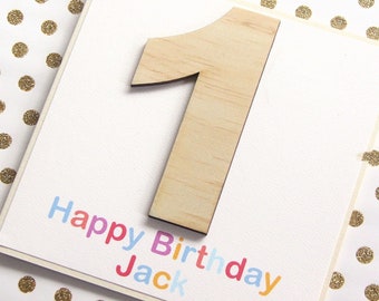 Number Birthday Card. Personalised Birthday Card. Boy Birthday Card. Girl Birthday Card. 1st 2nd 3rd 4th 5th Birthday Card. Grandson Card.