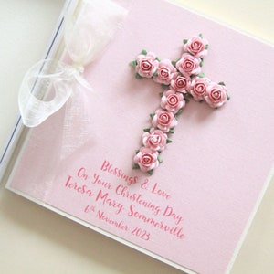 Girl Christening Card, Baptism Card, First Holy Communion Card or Confirmation Card for your Godchild, Goddaughter or Daughter.