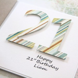 21st Birthday Card for Him, Male Birthday Card, 21st Birthday Gift, 21 Birthday Card for Son, Brother, Friend or Boyfriend, Twenty One