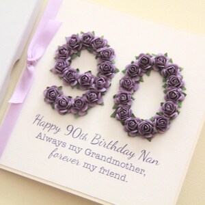 Grandmother Birthday Card. Personalised Birthday Card for Grandma Oma Nonna Granny Nanny. 60th 70th 80th 90th 99th 100th Card