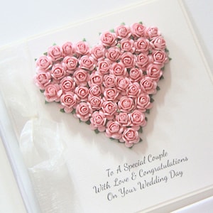Vintage Wedding Card in 9 Colours. Personalised Wedding Card. Wedding Gift. Wedding Card from Parents to Daughter or Son. Wishing Well Card.