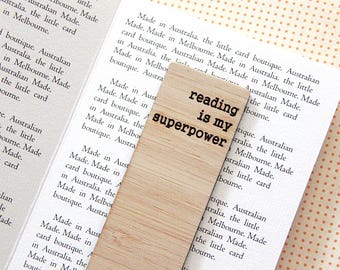 Reading is my Superpower Bookmark. Bookmark For Kids. Child Bookmark. Classroom Gift From Teacher. Teacher Gift. Teacher Thank You Gift.
