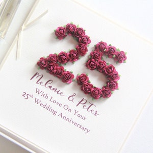 Personalised Anniversary Card in Any Year. Mum and Dad Anniversary Card. Happy Anniversary Card. 20th 25th 30th 40th 50th 55th 60th 65th.