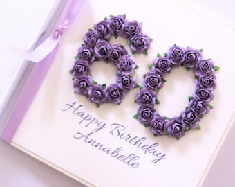 60th Birthday Card. 9 Colours. Personalised 60th Birthday Card. 60th Mum Card. 60 Birthday Card For Her. 60th Birthday Gift. 60 Card. Sixty.