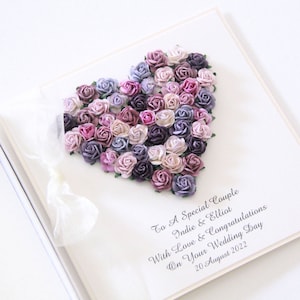 Wedding Card in 9 Colours. Personalised Wedding Card. Wedding Gift. Custom Wedding Card from Parents to Daughter or Son. Greeting Card.