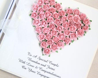 Personalised Engagement Card. Keepsake Card. Gift Boxed Engagement Congratulations Card.