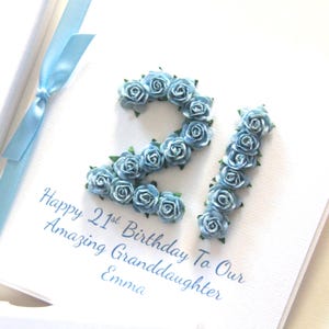 Personalised Granddaughter Birthday Card. Granddaughter Card. 16th 18th 21st 30th 40th 50th Card. Birthday Card For A Special Granddaughter.
