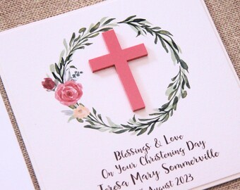 Girl Christening Card. Personalised Christening Card. To My Goddaughter. Granddaughter Card. Daughter Card. Christening Gifts for Girls.