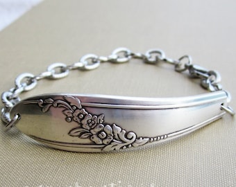 Vintage Silverware Bracelet, Queen Bess II Silverware Pattern, Spoon Bracelet, Spoon Jewelry, Vintage Silverware, Repurpose Silverware