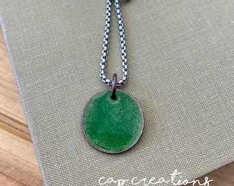 Enameled Penny, Lucky Penny, Penny Necklace, Good Luck Charm, Enameled Jewelry, Penny Jewelry, Lucky Charm, Penny for Luck, Enameled Charm