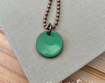 Enameled Penny, Lucky Penny, Penny Necklace, Good Luck Charm, Enameled Jewelry, Penny Jewelry, Lucky Charm, Penny for Luck, Enameled Charm