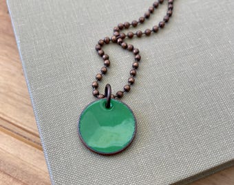 Enameled Penny, Lucky Penny, Penny Necklace, Good Luck Charm, Enameled Jewelry, Penny Jewelry, Lucky Charm, Penny for Luck, Enameled Charm